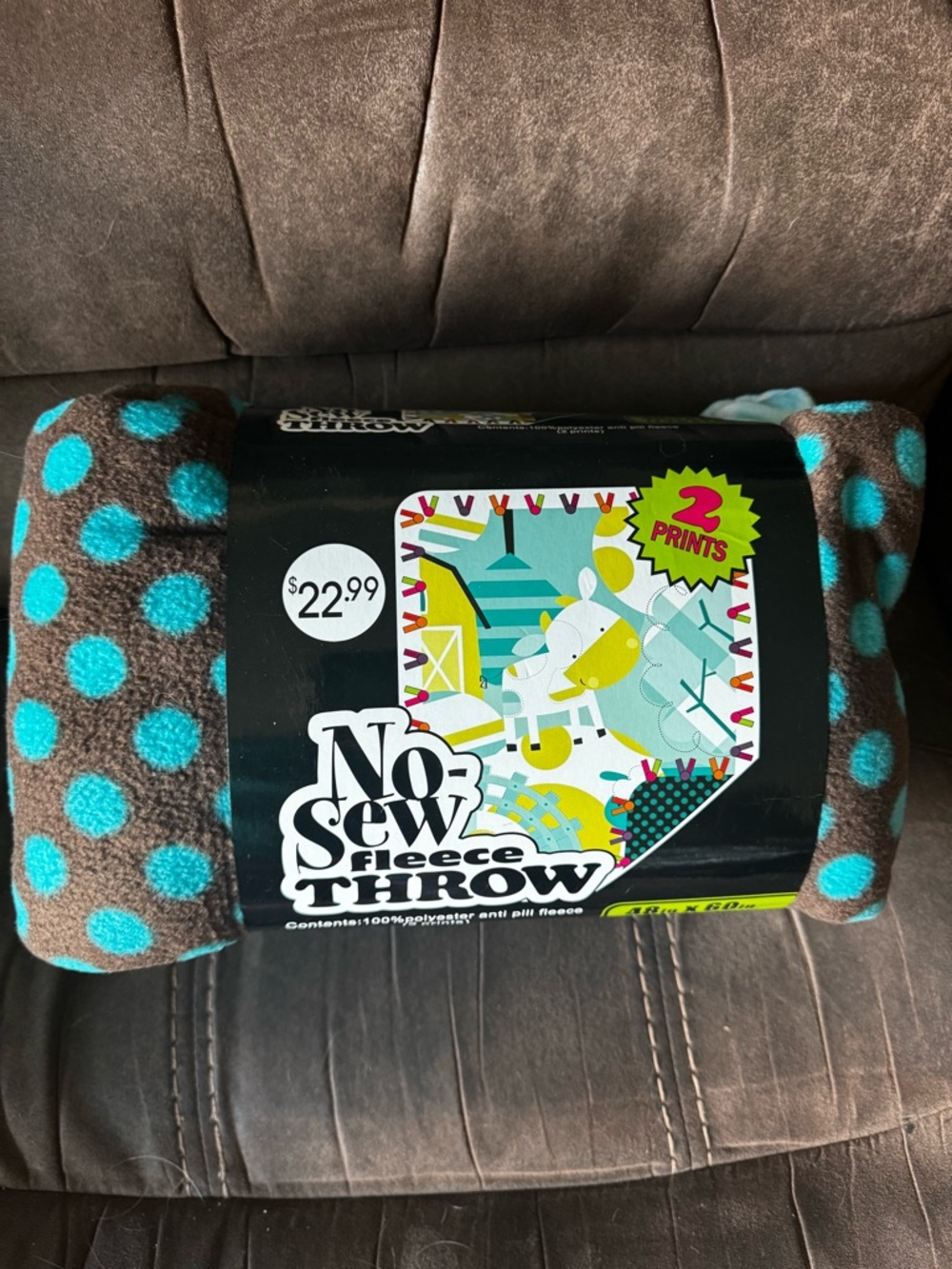 No sew cow fleece throw kit